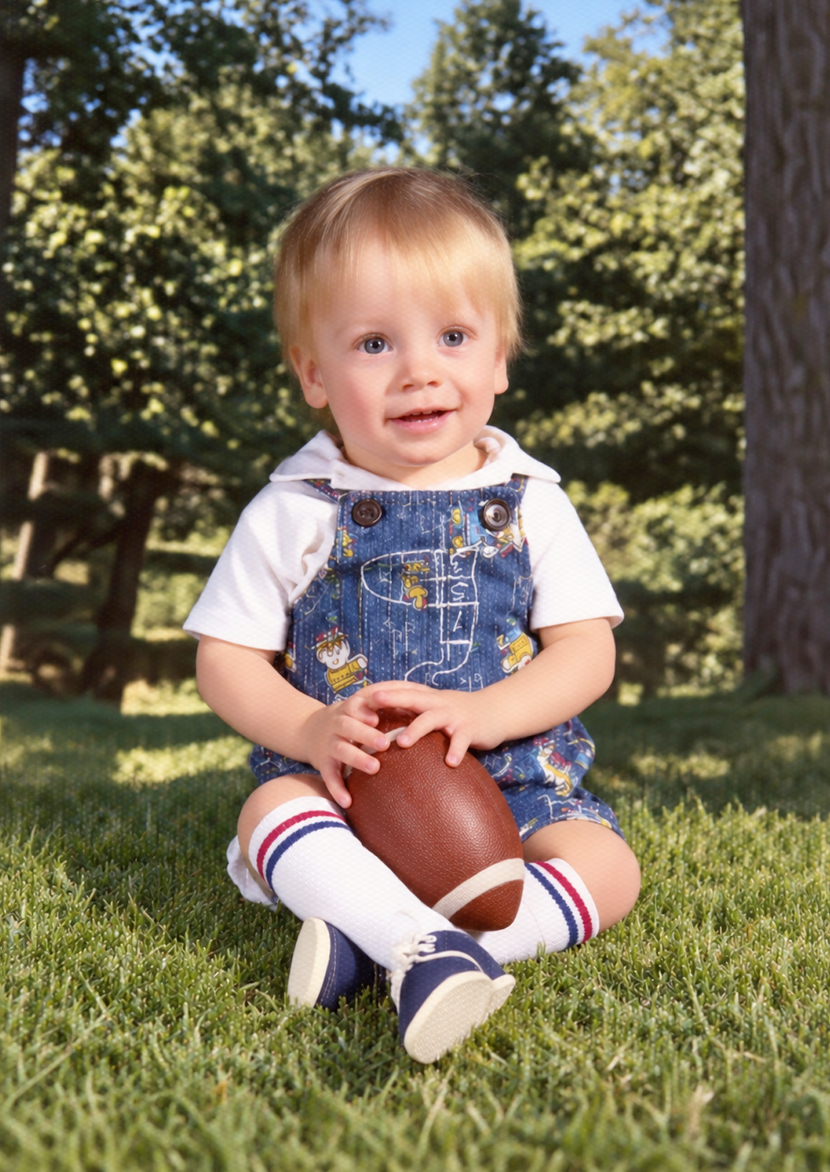 Faded color photograph after restoration