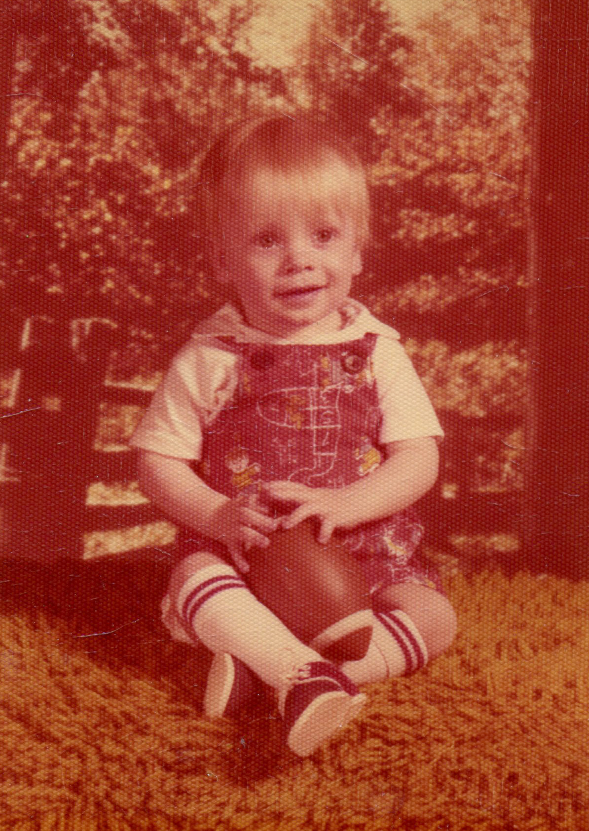Faded color photograph before restoration